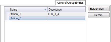 General Group Entries